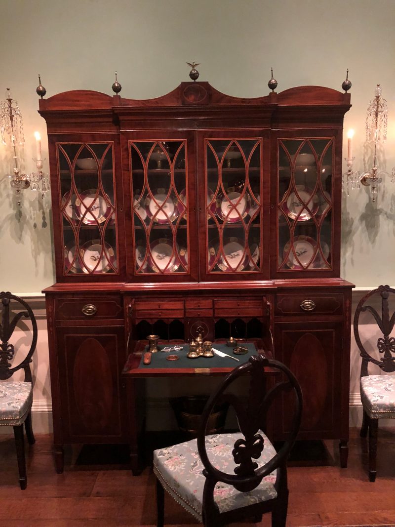 Gentleman’s secretary and bookcase made by Nehemiah Adams of Salem, Massachusetts between 1795 and 1798. Photo courtesy of Winterthur
