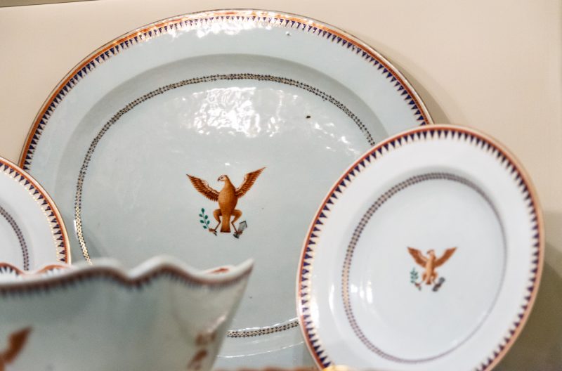 Eagle dishes with "Orange peel" porcelin finish, from China.