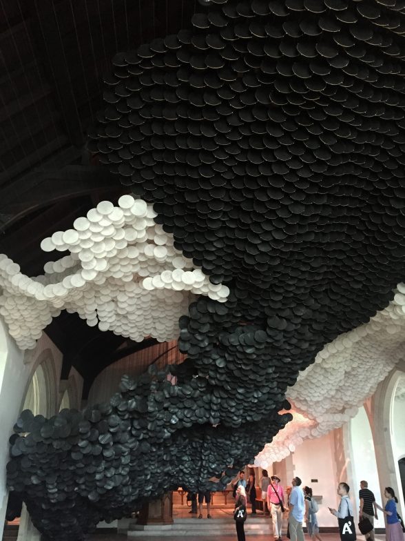 Jacob Hashimoto’s “The Eclipse” in the Chapel of St. Cornelius the Centurion. All images courtesy of Author.