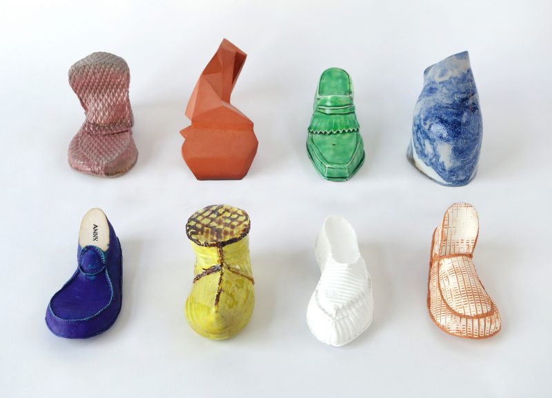 Ann Agee “Hand Warmers” Various clay bodies and glazes Approximately 3 x 4 x 6 inches 2017 - 2018 Image courtesy of the artist.