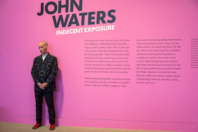 John Waters at the Media Preview of Indecent Exposure, Baltimore Museum of Art
