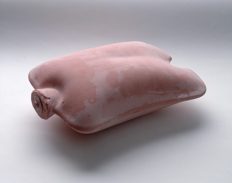 Rachel Whiteread, Untitled (Pink Torso), 1995, pink dental plaster overall: 10 x 17.5 x 27.5 cm (3 15/16 x 6 7/8 x 10 13/16 in.), Courtesy the artist © Rachel Whiteread. Image courtesy the artist/ Gagosian, London/ Luhring Augustine, New York/ Galleria Lorcan O’Neill