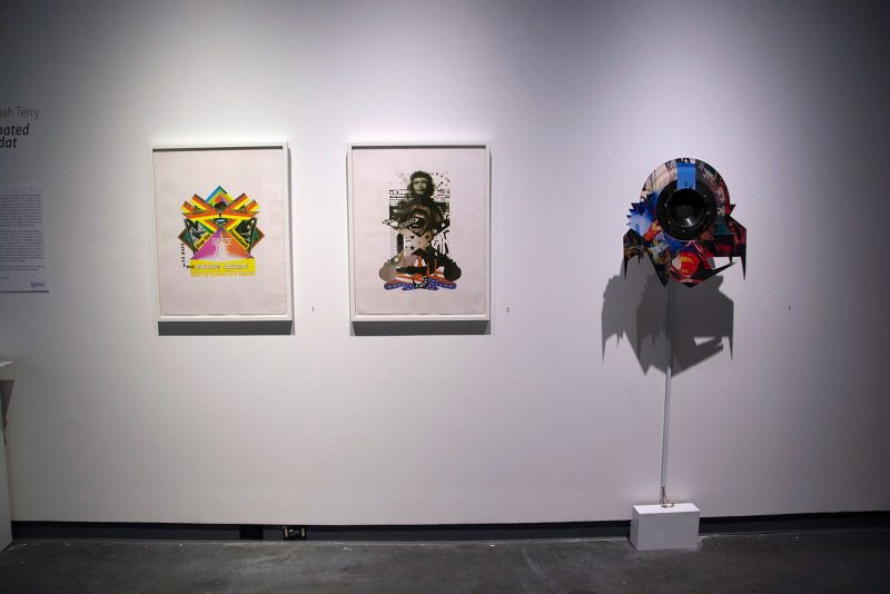 Installation view. Aaron Eliah Terry's "Syncopated Samizdat" at The Delaware Contemporary. Photo courtesy of the artist.