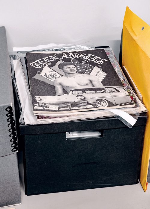 Magazines in Guadalupe Rosales's studio, 2018; Photograph by Mike Slack for Aperture. Courtesy Aperture.