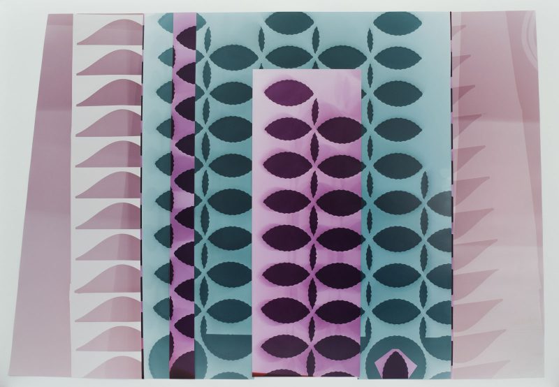 Mary Pinto, "Factory Garden", Chromogenic prints collage using EPL laser cut aluminum, 24" x 36". Photo courtesy of Edison Price Lighting.