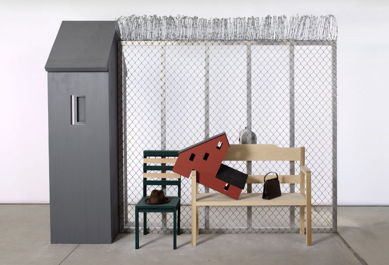 Siah Armajani (Iranian-American, born Tehran, 1939) Seven Rooms of Hospitality: Room for Deportees, 2017 3D-printed model. 12 1/4 × 14 3/4 × 5 3/16 in. (31.1 × 37.5 × 13.2 cm). Courtesy the artist and Rossi & Rossi