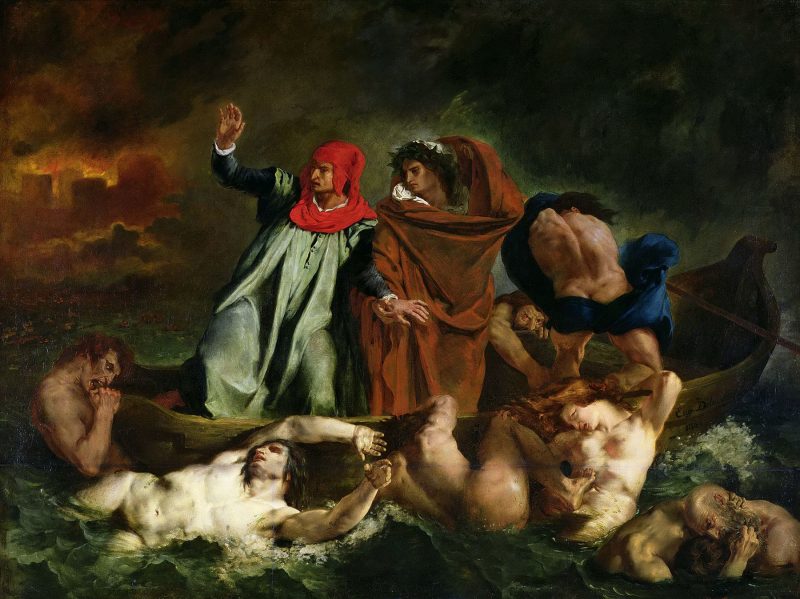 Eugene Delacroix, Dante and Virgil in Hell, 1822, courtesy of Wikipedia.