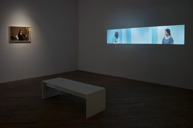 Installation view of "2 Rivers + 30 Years" by Laura Heyman and Luxin Zhang at Vox Populi, 2019. Photo: Neighboring States Photography
