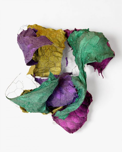 Lynda Benglis, Madame Butterfly (2017), cast sparkles on handmade paper over chicken wire, courtesy of Locks Gallery