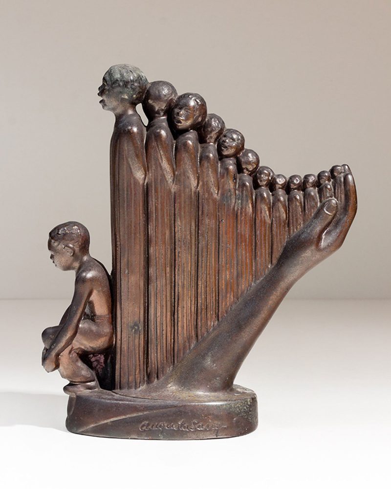 Augusta Savage (1892–1962), Lift Every Voice and Sing, 1939. Bronze, 103⁄4 x 91⁄2 x 4 in. University of North Florida, Thomas G. Carpenter Library. Special Collections and Archives, Eartha M. M. White Collection. ©1939 World’s Fair Committee and the Artist