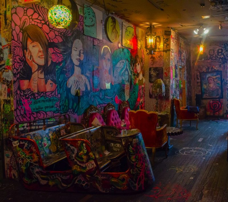 Upstairs at Tattooed Mom, 530 South St. where Artblog LIVE takes place on June 20, 2019, 7 - 10 PM.