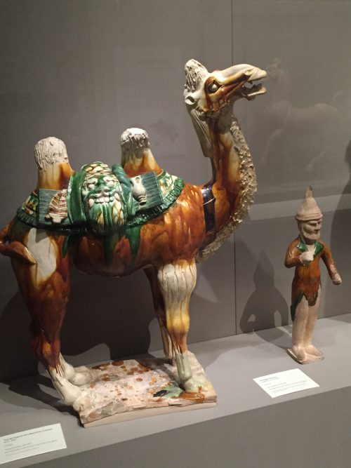 Tomb Figure of a Bactrian Camel and Foreign Groom, Tang dynasty. Photo by Andrea Kirsch.