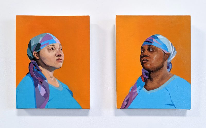 Ja’Rie Gray, What if I Was…?, 2014, oil on canvas, 10 x 8” each. Photo courtesy Craig Krull Gallery
