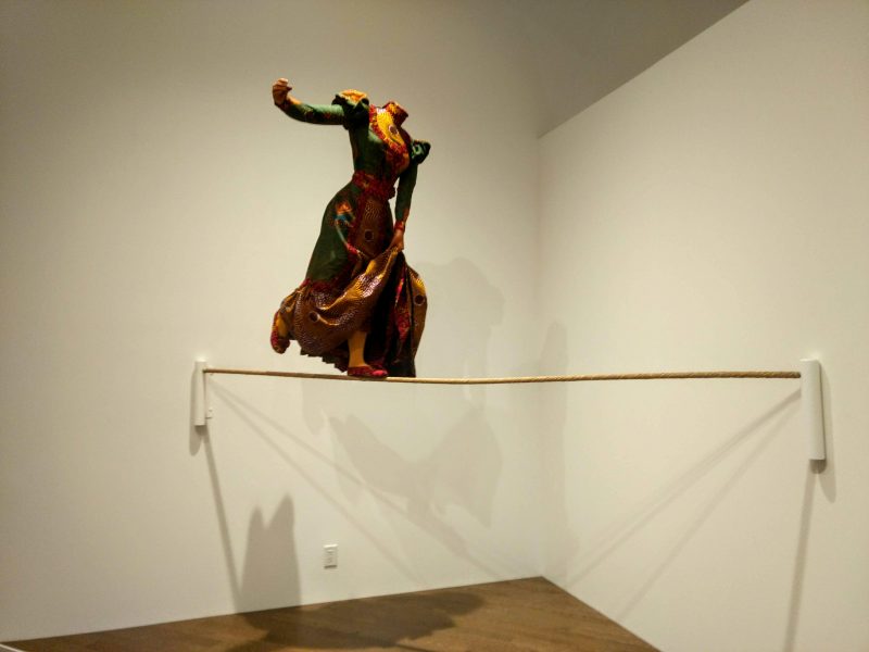 Lady Walking a Tightrope, Yinka Shinobare. Mixed Media. From Art of Global Africa at the Newark Museum. Courtesy Janyce Denise Glasper.