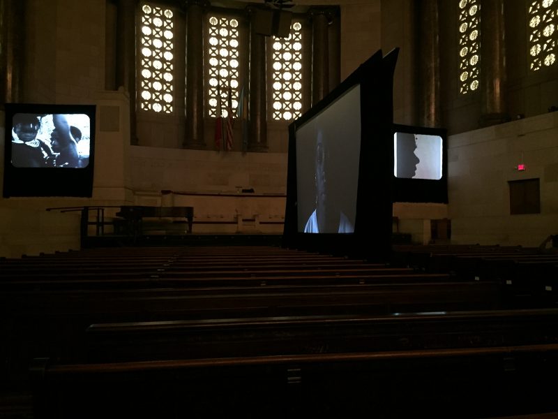 Elissa Blount Moorhead & Bradford Young, Back and Song, Film Installation. Installation view courtesy Natalie Sandstrom.