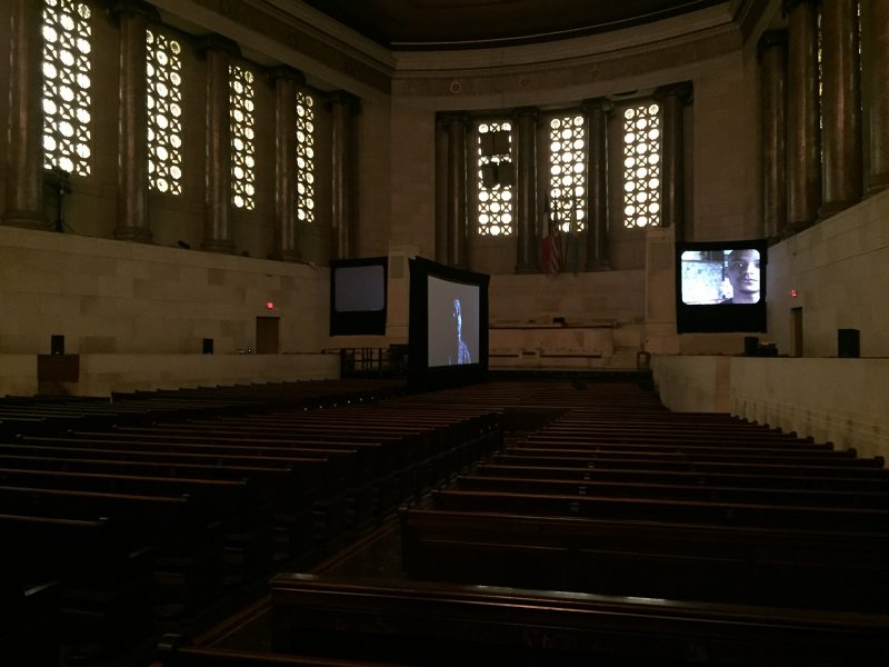 Elissa Blount Moorhead & Bradford Young, Back and Song, Film Installation. Installation view courtesy Natalie Sandstrom.