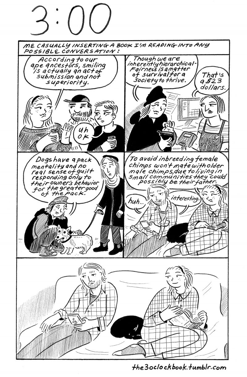 Beth Heinly's comic, The 3 o'clock Book