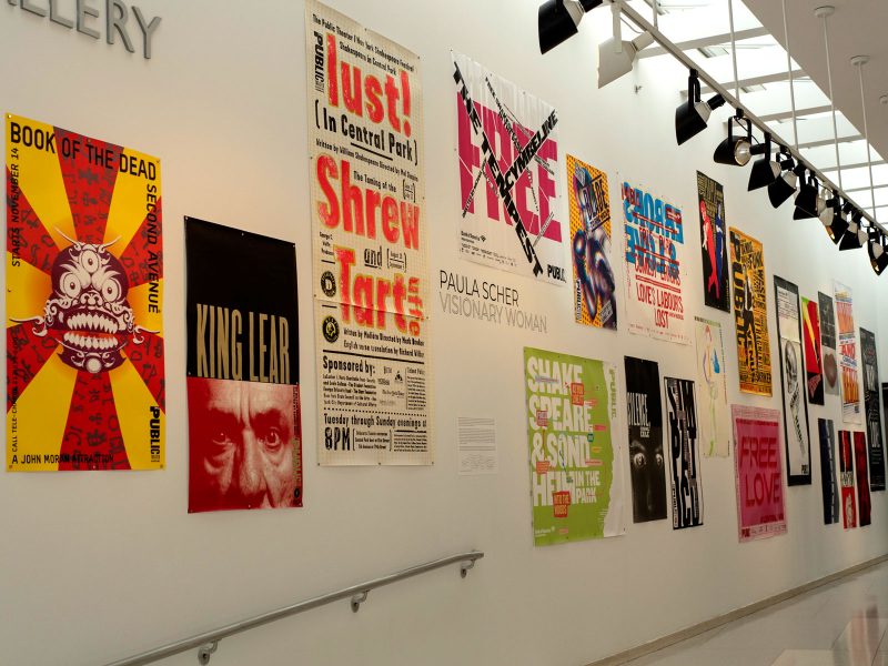 Works by Paula Scher, "Visionary Women" at The Galleries at Moore. Photo courtesy Moore College of Art and Design.