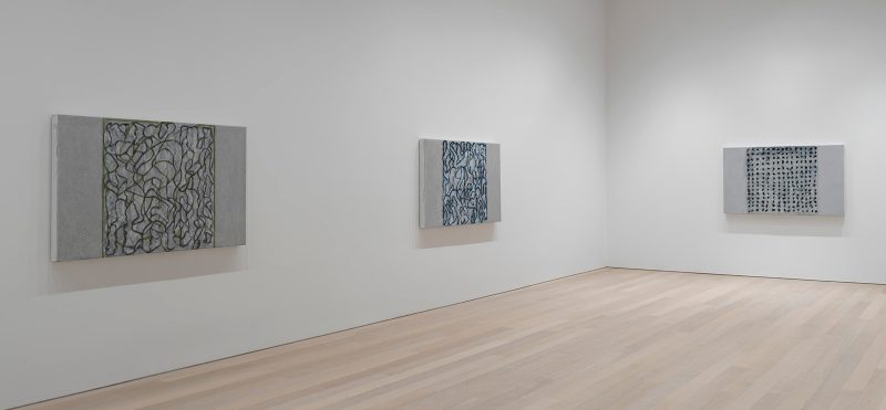 BRICE MARDEN It reminds me of something, and I don't know what it is., 2019, Installation view Artwork © 2019 Brice Marden/Artists Rights Society (ARS), New York. Photo: Rob McKeever. Courtesy Gagosian.