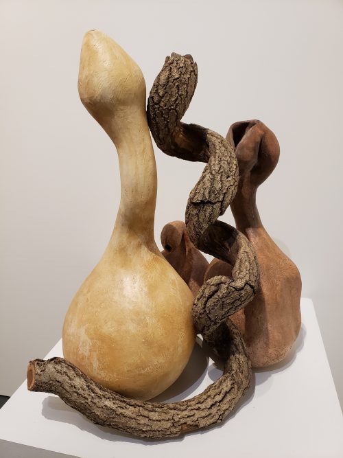 Joanne Karpowitz, “Small Gourd,” “Medium Gourd,” and “Large Gourd,” included in Cerulean Arts Gallery & Studio's group show. Photo courtesy Wit López.