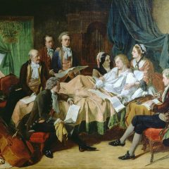 Henry Nelson O'Neil, The Last Hours of Mozart. 1860s. (http://19thcenturybritpaint.blogspot.com/2012/10/henry-nelson-oneil-ctd.html)