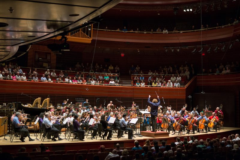 Rehearsal for "Philadelphia Orchestra’s Barnes/Stokowski Festival" featuring Stokowski's orchestration of Debussy's The Engulfed Cathedral/photo courtesy of The Philadelphia Orchestra