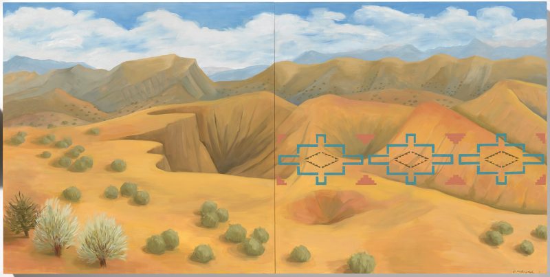 Kay WalkingStick, "New Mexico Desert," from   Kate Morris “Shifting Grounds; Landscape in Contemporary Native American Art” (University of Washington Press, Seattle: 2019  ISBN 978-0-295-74536-7. Courtesy University of Washington Press.