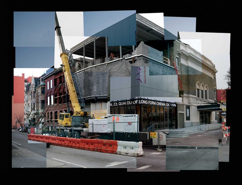 Photo collage of the Parkway Theatre in Baltimore was different stages of demolition.