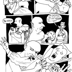 Five panel comic from the series "Grand Ballroom of Doom"