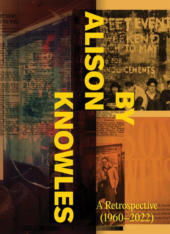 Cover of the exhibition book "By Alison Knowles: A Retrospective (1960-2022)" chronicling the works by this Fluxus artist.