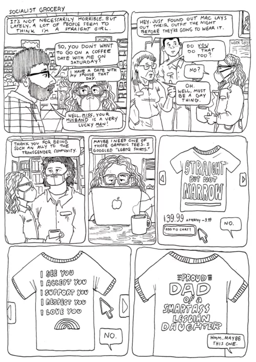 Socialist Grocery Comic for November 2023 Artblog