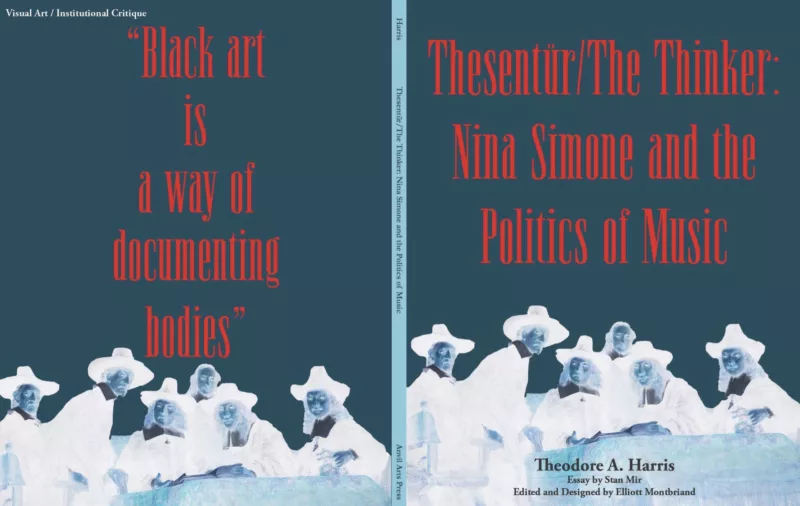 A book cover shows back, front and spine of a book in dark blue-grey background and red seraph text that announces the title on the right hand side and a quote on the left and at the bottom an “x-ray-like” image of Rembrandt’s 1662 painting, ‘The Sampling Officials.”