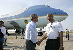 President Bush with New Orleans Mayor Ray Nagin