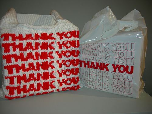 Aryon Hostleton and Alison Macrina's shopping bag