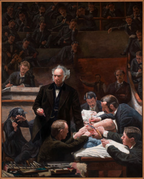 The Gross Clinic, reproduction by Charles Cushing