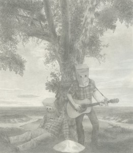 Rob Matthews, Work Hard, Play Hard, graphite on paper, 18" x 16", 2011