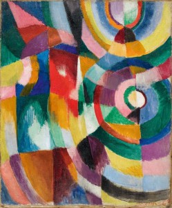 Sonia Delaunay-Terk ‘Electric prisms’ (1913) oil on canvas, 22 1/16 x 18 1/2", Davis Museum, Wellesley College