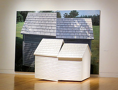 Jennifer Bartlett 'House' (1987) painting: 118 x 168 in,house: 68 x 83 x 50 in, collection of the artist 