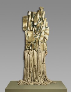 Barbara Chase-Riboud ‘Malcolm X #3’ (1969) polished bronze, rayon, and cotton, 118 x 47 1/4 x 9 7/8 in, PMA
