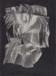 Barbara Chase-Riboud ‘Le Lit’ (The Bed) (1966) charcoal and charcoal pencil on paper, 29 3/4 × 22 in, Courtesy Noel Art Liaison
