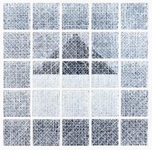Jennifer Bartlett 'House: Lines, White' (1998)64 x 64 in., enamel, collection Ron Shamask, NY