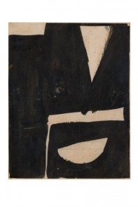 Franz Kline (1910–1962), Black and White, 1949, oil on paper, 11 x 8 1⁄4 inches. Collection of Juliet and Michael Rubenstein. © 2012 The Franz Kline Estate / Artists Rights Society (ARS), New York