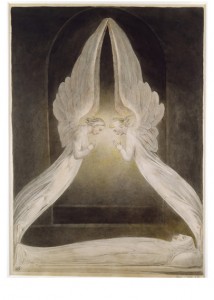 William Blake, Christ in the Sepulchre (1805) Pencil, ink and watercolor ©V&Albert Museum