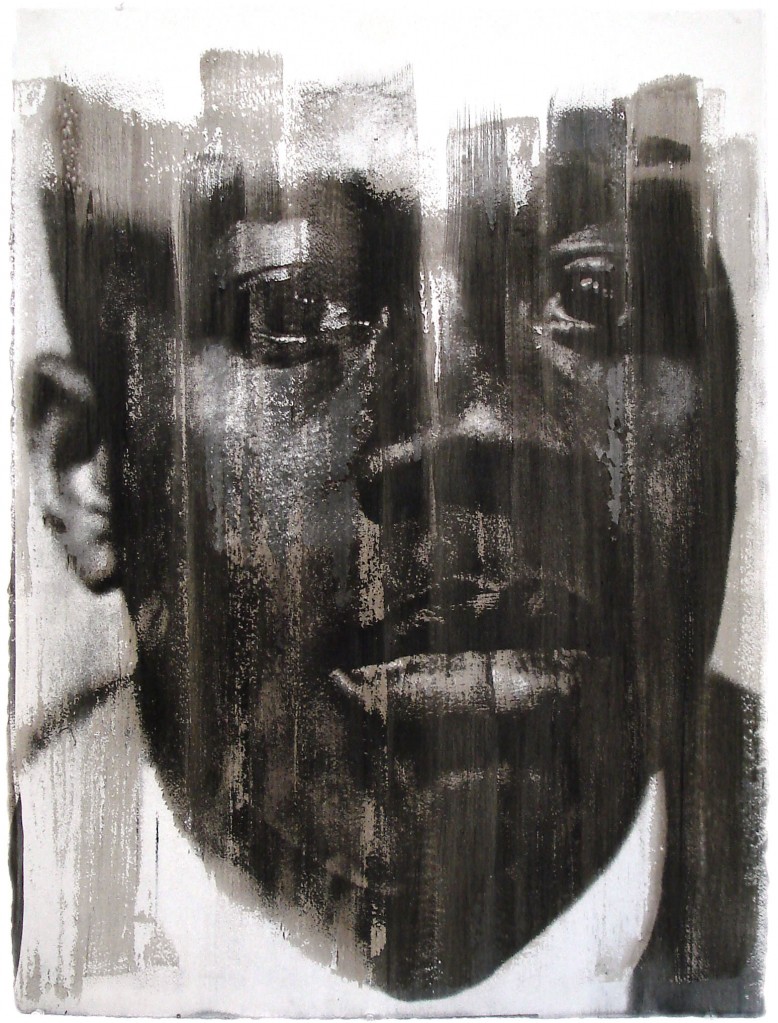 Donald E. Camp, Man Who Hears Music, Andre Raphael Smith, Earth pigment and casein mono-print, 22” X 30”, 2006