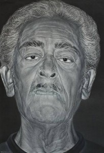 Diane Edison, My Father, 2006 Colored pencil on paper; 44 X 30 inches