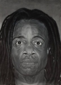 Diane Edison, Willie Cole, 2006  Color pencil on paper; 44 x 30 inches