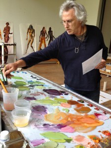 Eric Fischl in his studio