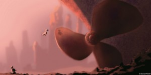 Caption: WALL-E and EVE, for WALL-E, Ralph Eggleston, 2008