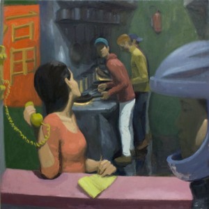 "chinese takeout," oil on canvas