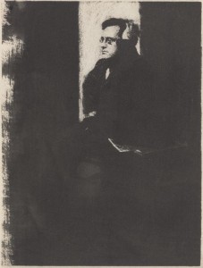  “Portrait Study of John Sloan,” 1907, gum bichromate, 10.5 x 6.5 in.